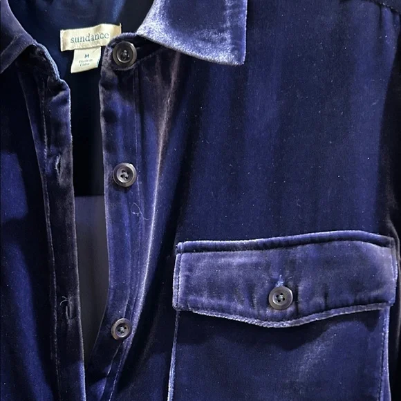 Sundance Midnight Blue Velvet Shirt - Picture 5 of 5